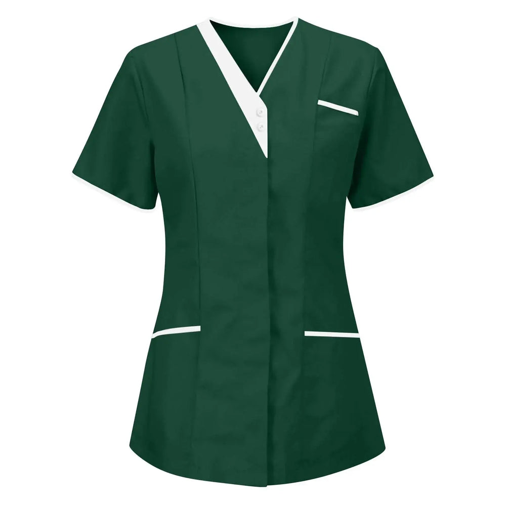 Filipina Medical Elite ISHOWTIENDA - Uniforme clinique ergonomique à manches courtes avec col en V CJdropshipping