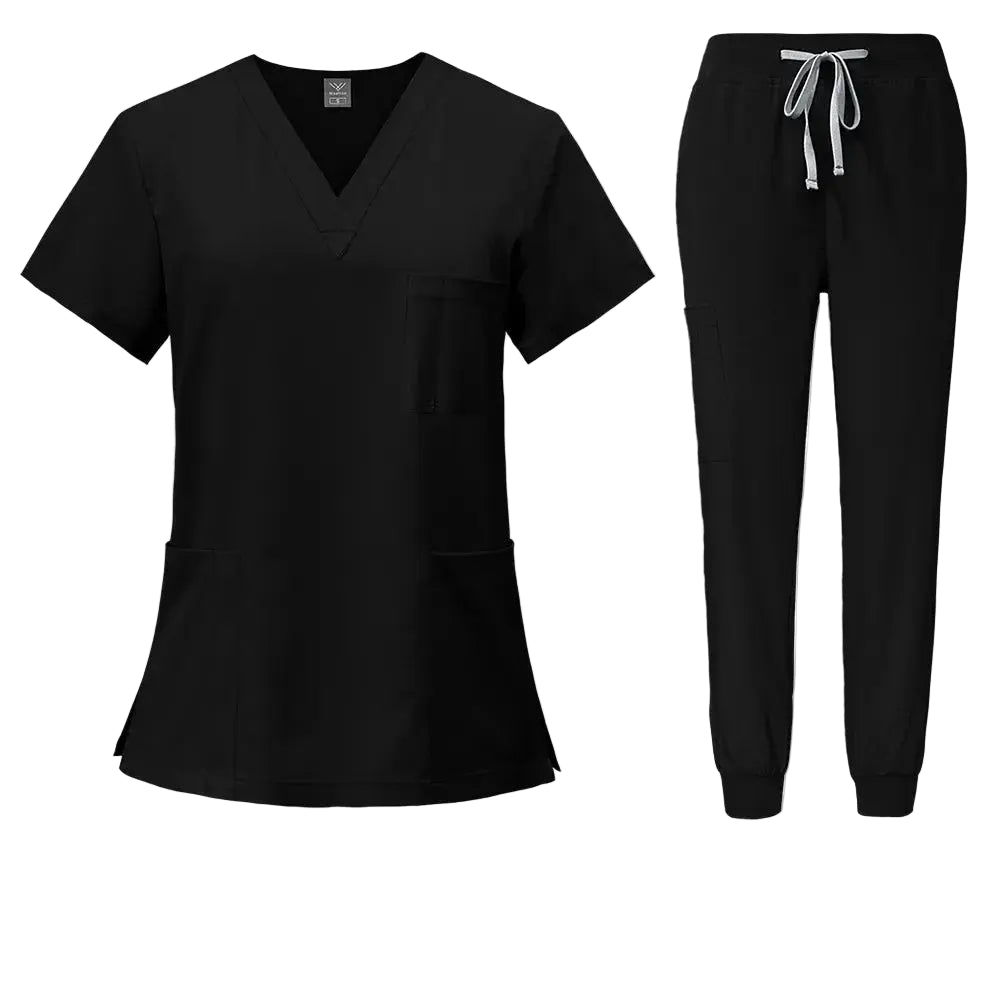 Uniformes médicaux moulants pour femmes, ensembles de blouses, accessoires de soins infirmiers, blouses de chirurgie hospitalière, cliniques dentaires, salons de beauté, vêtements de travail CJdropshipping