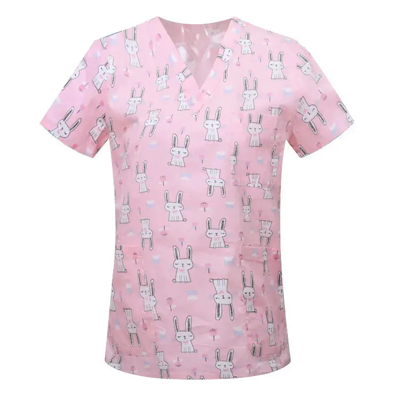 Blouse en coton imprimé animalier, blouse chirurgicale pour clinique vétérinaire, hôpital, soins infirmiers CJdropshipping