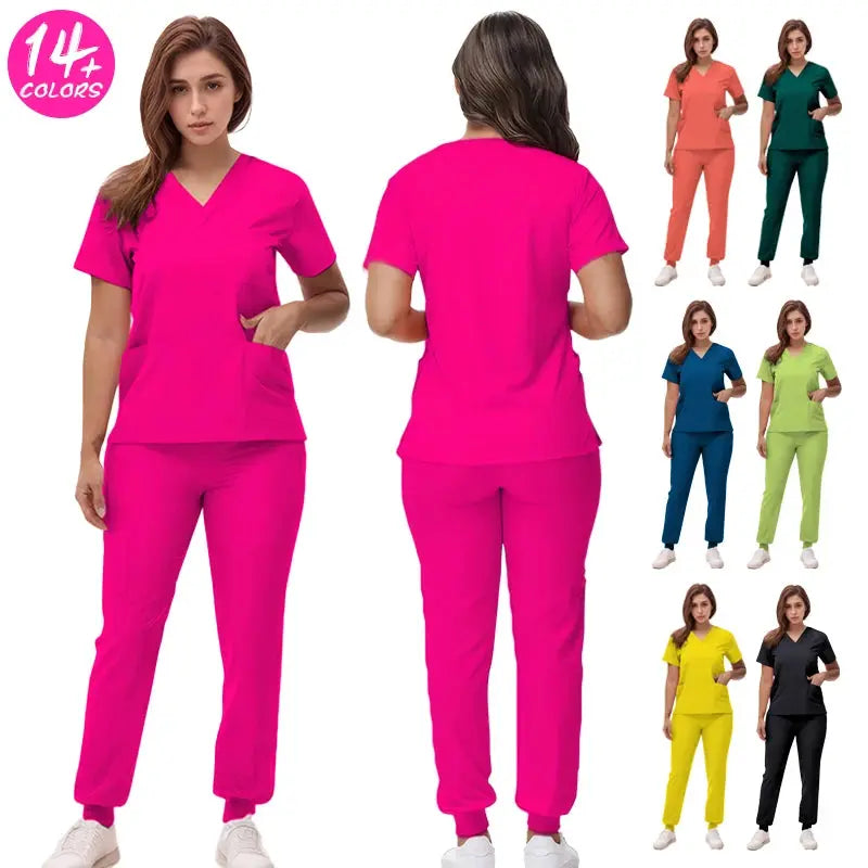 2025 nouvelles blouses de soins infirmiers à col en V, pantalons de jogging, ensembles de blouses de chirurgie, blouses dentaires, blouses d'hôpital, blouses d'hôpital S21 MedSurgery Store For Digital Health