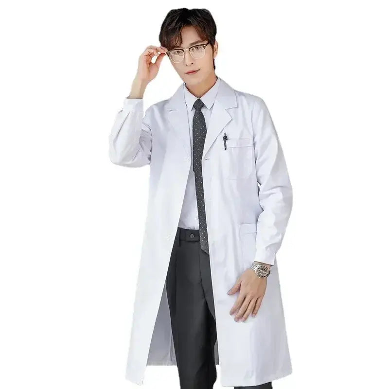 Combinaison d'infirmière, blouse blanche, uniforme médical à manches longues pour femme, blouse de laboratoire médical à manches courtes pour homme, chimie de laboratoire universitaire MedSurgery Store For Digital Health