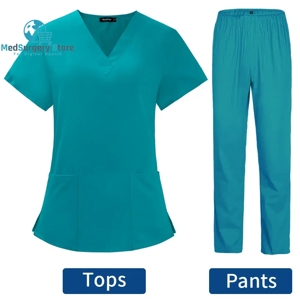 Uniformes de toilettage pour animaux de compagnie Uniformes de médecin Poils non collants Infirmière Femme Vêtements médicaux en tissu fin et léger pour l'été Uniforme clinique Femme