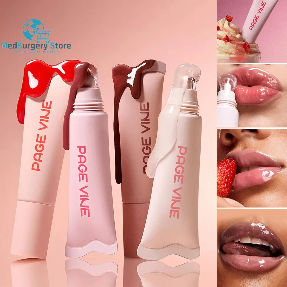 Baume à lèvres hydratant 4 couleurs avec propriétés exfoliantes - Brillant à lèvres longue durée pour femmes