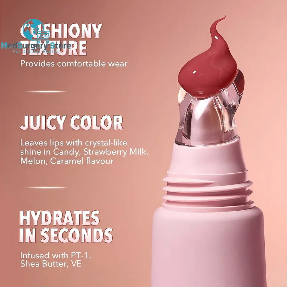 Baume à lèvres hydratant 4 couleurs avec propriétés exfoliantes - Brillant à lèvres longue durée pour femmes