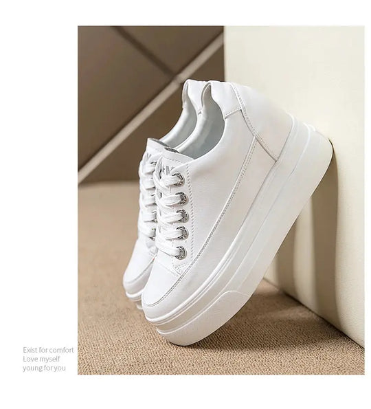 Chaussures ete femme espadrille femme basket femme compensé Baskets casual pour femmes, chaussures blanches respirantes et confortables avec talons de 8CM, hauteur de la plateforme augmentée, automne, 2022 MedSurgery Store For Digital Health