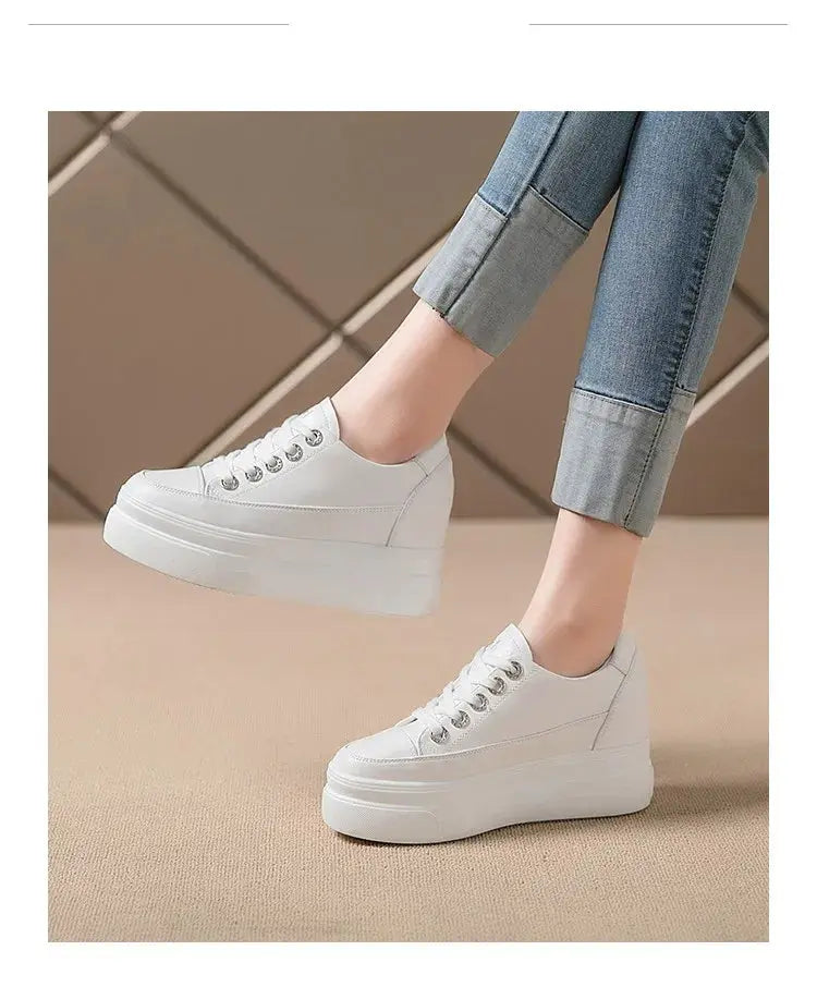 Chaussures ete femme espadrille femme basket femme compensé Baskets casual pour femmes, chaussures blanches respirantes et confortables avec talons de 8CM, hauteur de la plateforme augmentée, automne, 2022 MedSurgery Store For Digital Health