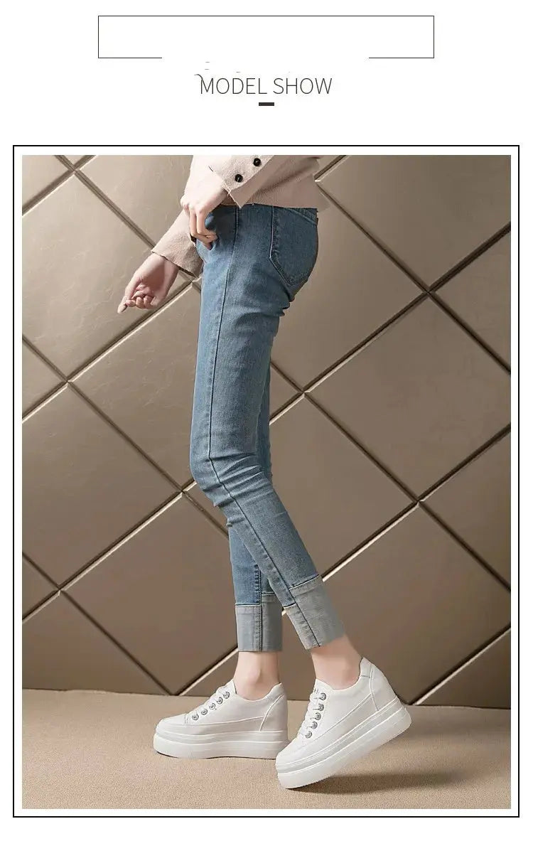 Chaussures ete femme espadrille femme basket femme compensé Baskets casual pour femmes, chaussures blanches respirantes et confortables avec talons de 8CM, hauteur de la plateforme augmentée, automne, 2022 MedSurgery Store For Digital Health