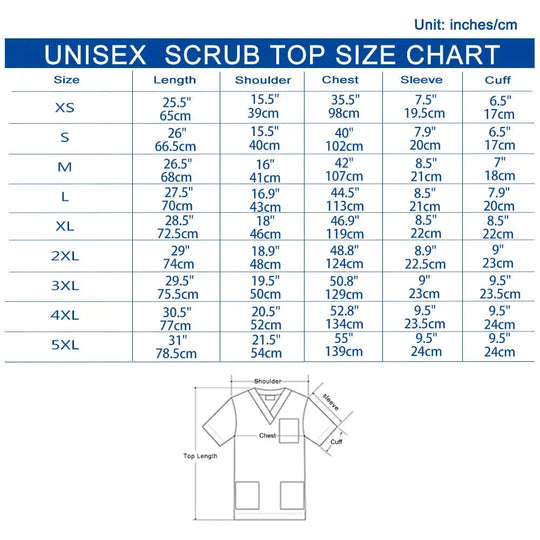 Uniforme clinique unisexe ANNO ProShield - Haut médical résistant au chlore (Modèle 09SS001) CJdropshipping