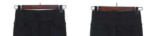 Leggings chauds d'hiver pour femmes, pantalon ajusté en velours épais, pantalon skinny stretch solide avec taille élastique, noir et blanc MedSurgery Store For Digital Health