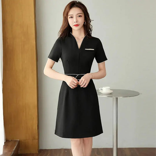 Uniforme d'été pour esthéticienne, combinaison à manches courtes pour salon de beauté, vêtements d'esthéticienne pour spa, vêtements de travail pour massage en hôtel, combinaison coréenne-BC MedSurgery Store For Digital Health
