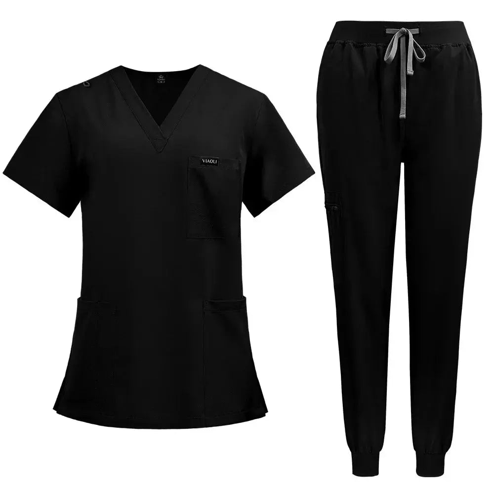 Blouse à manches courtes pour femmes - Blouse d'infirmière Confortable et protectrice pour l'hôpital, isolation et soins de la peau (94% Polyester + 6% Spandex) CJdropshipping