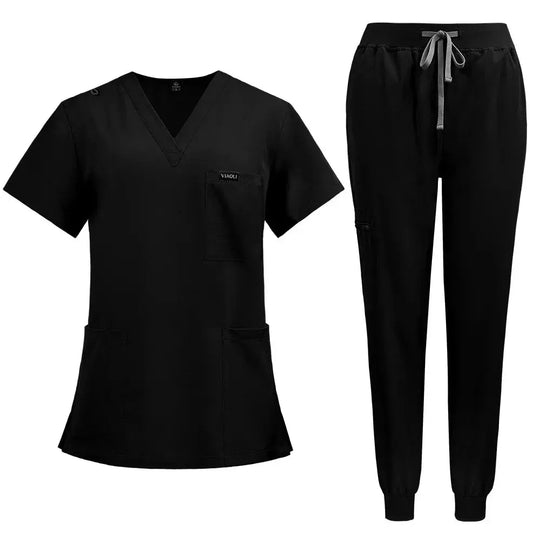 Blouse à manches courtes pour femmes - Blouse d'infirmière Confortable et protectrice pour l'hôpital, isolation et soins de la peau (94% Polyester + 6% Spandex) CJdropshipping