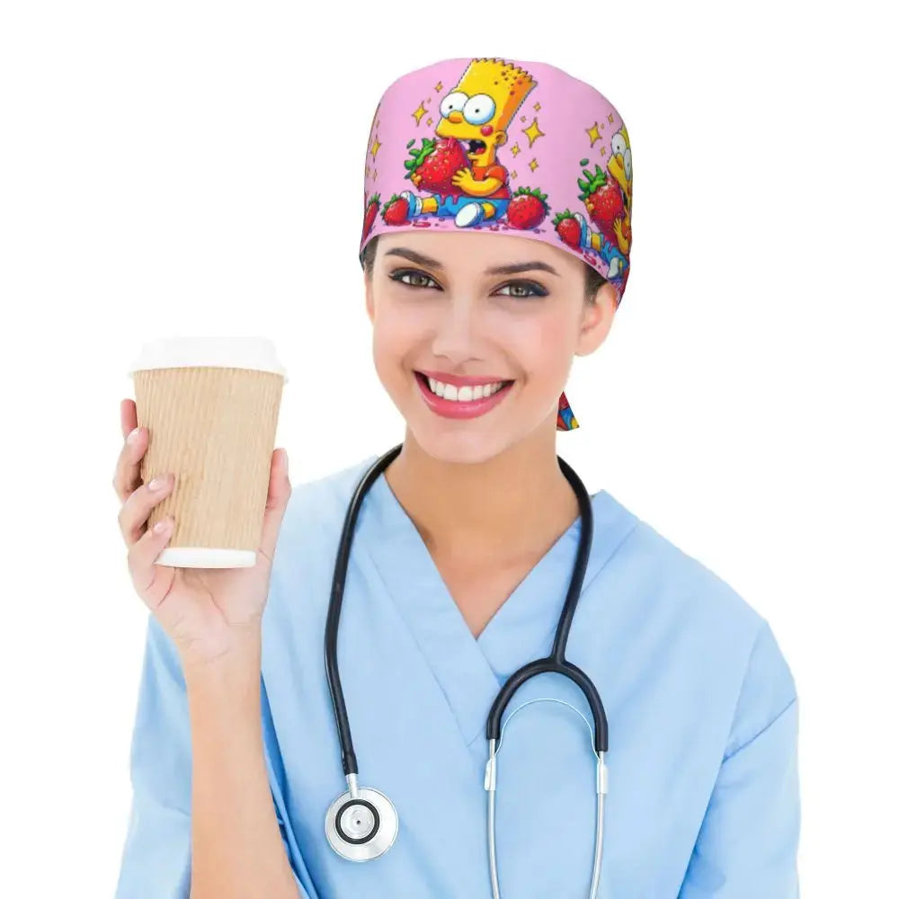 Casquette de travail réglable personnalisée avec explosion de cerveau, casquette chirurgicale des Simpsons, casquette chirurgicale pour infirmier, médecin, chirurgien, pour Chef MedSurgery Store For Digital Health