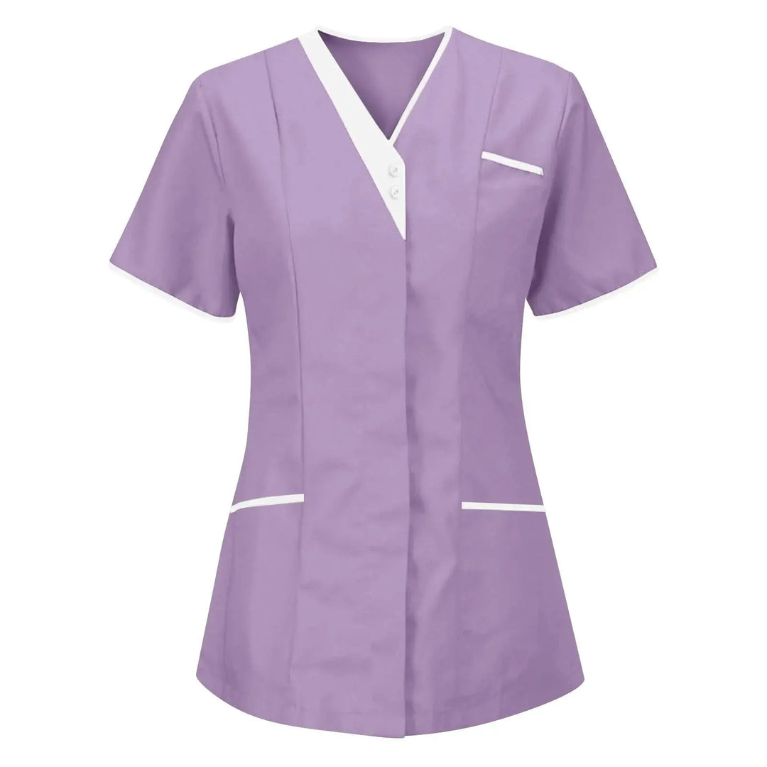 Filipina Medical Elite ISHOWTIENDA - Uniforme clinique ergonomique à manches courtes avec col en V CJdropshipping