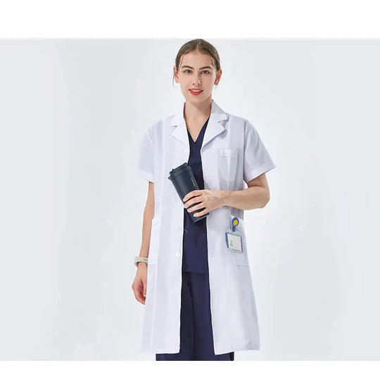 Blouse de laboratoire blanche bon marché pour femmes, hommes, étudiants, chimie, professionnels de la santé, infirmière, manches longues, blouse de médecin XK002 MedSurgery Store For Digital Health