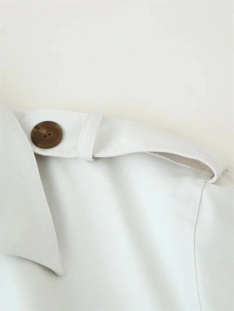 Trench-coat pour femmes, nouveau manteau court avec ceinture, revers, haut décontracté et habillé pour femmes 2025 MedSurgery Store For Digital Health