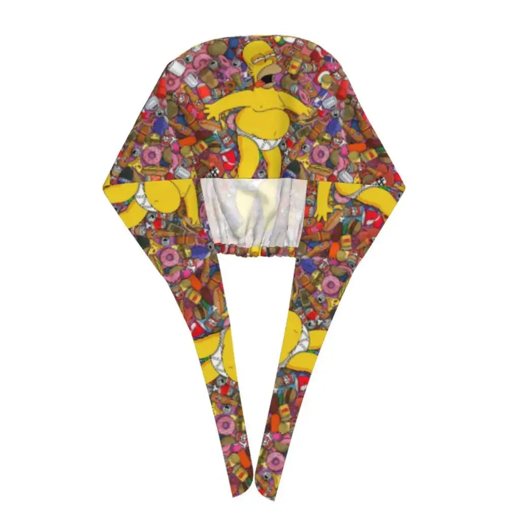 Personnalisé The Simpsons Cartoon Staff Medical Scrubs Hat Men Women Medical Nursing Surgical Scrub Caps MedSurgery Store For Digital Health