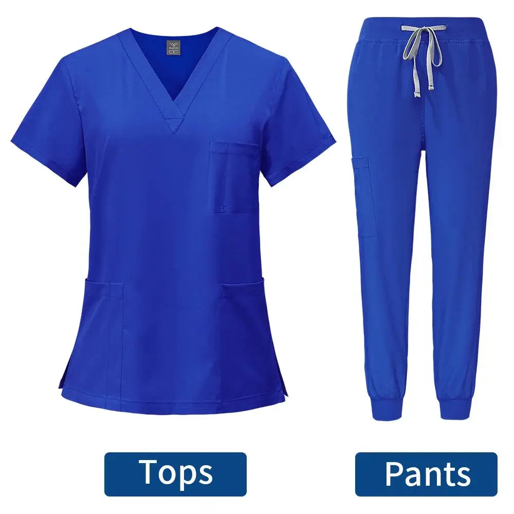 Uniformes médicaux moulants pour femmes, ensembles de blouses, accessoires de soins infirmiers, blouses de chirurgie hospitalière, cliniques dentaires, salons de beauté, vêtements de travail CJdropshipping