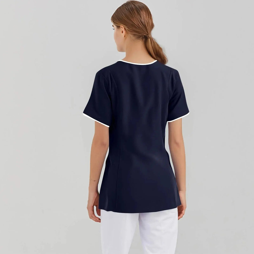 Filipina Medical Elite ISHOWTIENDA - Uniforme clinique ergonomique à manches courtes avec col en V CJdropshipping