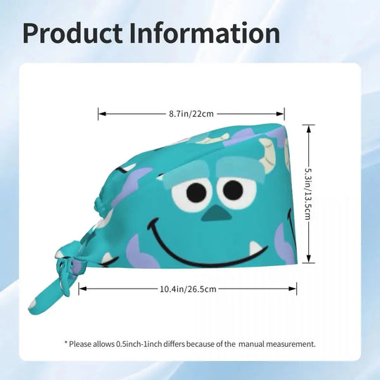 Casquette de travail réglable personnalisée avec dessin animé Monsters University, casquette chirurgicale pour hommes et femmes, casquette chirurgicale pour infirmières, médecins et chirurgiens MedSurgery Store For Digital Health