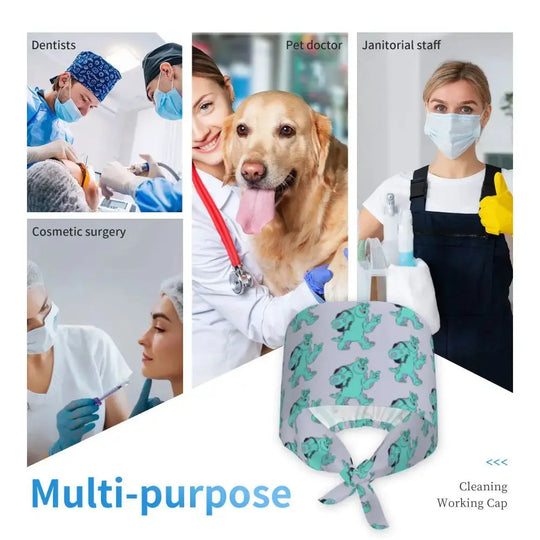 Casquette de travail réglable personnalisée avec dessin animé Monsters University, casquette chirurgicale pour hommes et femmes, casquette chirurgicale pour infirmières, médecins et chirurgiens MedSurgery Store For Digital Health