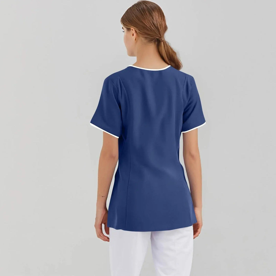 Filipina Medical Elite ISHOWTIENDA - Uniforme clinique ergonomique à manches courtes avec col en V CJdropshipping