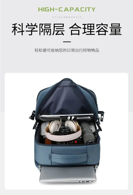 Grand sac à dos de voyage pour femmes et hommes, sac de cabine, sac à dos d'avion imperméable multifonctionnel avec chargement USB, sac à dos antivol MedSurgery Store For Digital Health