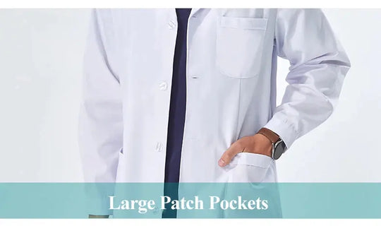 Blouse de laboratoire blanche bon marché pour femmes, hommes, étudiants, chimie, professionnels de la santé, infirmière, manches longues, blouse de médecin XK002 MedSurgery Store For Digital Health