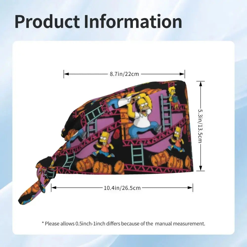 Casquette de travail réglable personnalisée avec explosion de cerveau, casquette chirurgicale des Simpsons, casquette chirurgicale pour infirmier, médecin, chirurgien, pour Chef MedSurgery Store For Digital Health