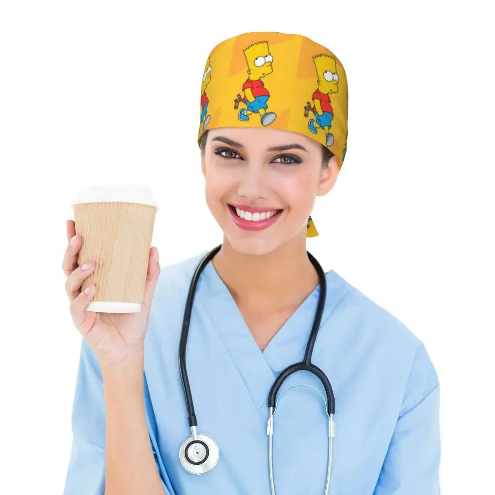 Casquette de travail réglable personnalisée avec explosion de cerveau, casquette chirurgicale des Simpsons, casquette chirurgicale pour infirmier, médecin, chirurgien, pour Chef MedSurgery Store For Digital Health