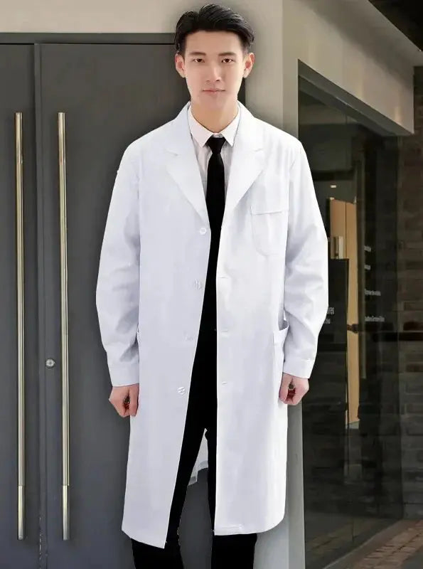 Combinaison d'infirmière, blouse blanche, uniforme médical à manches longues pour femme, blouse de laboratoire médical à manches courtes pour homme, chimie de laboratoire universitaire MedSurgery Store For Digital Health