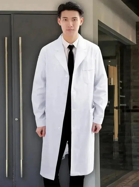 Combinaison d'infirmière, blouse blanche, uniforme médical à manches longues pour femme, blouse de laboratoire médical à manches courtes pour homme, chimie de laboratoire universitaire MedSurgery Store For Digital Health