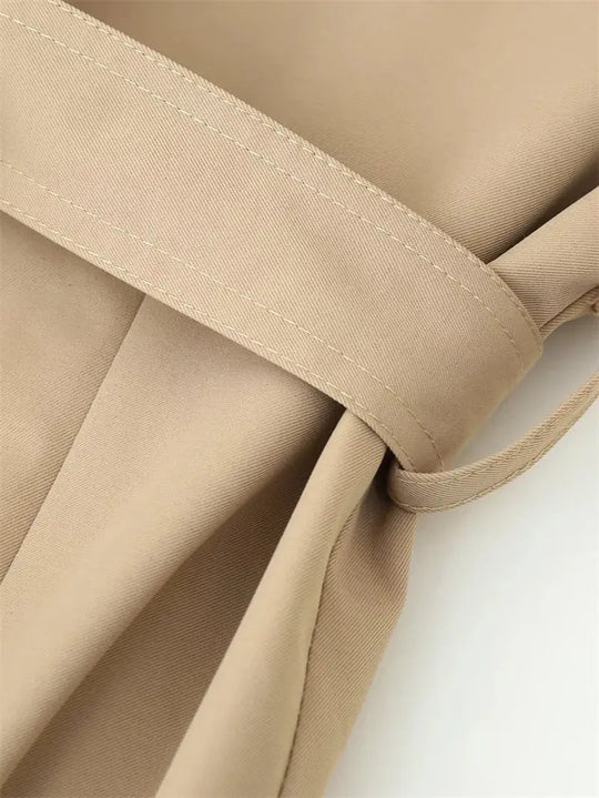 Trench-coat pour femmes, nouveau manteau court avec ceinture, revers, haut décontracté et habillé pour femmes 2025 MedSurgery Store For Digital Health