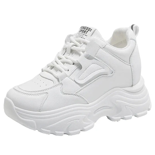 Baskets blanches à plateforme, chaussures vulcanisées à lacets à fond épais, cuir Pu, respirant, printemps 2024 MedSurgery Store For Digital Health