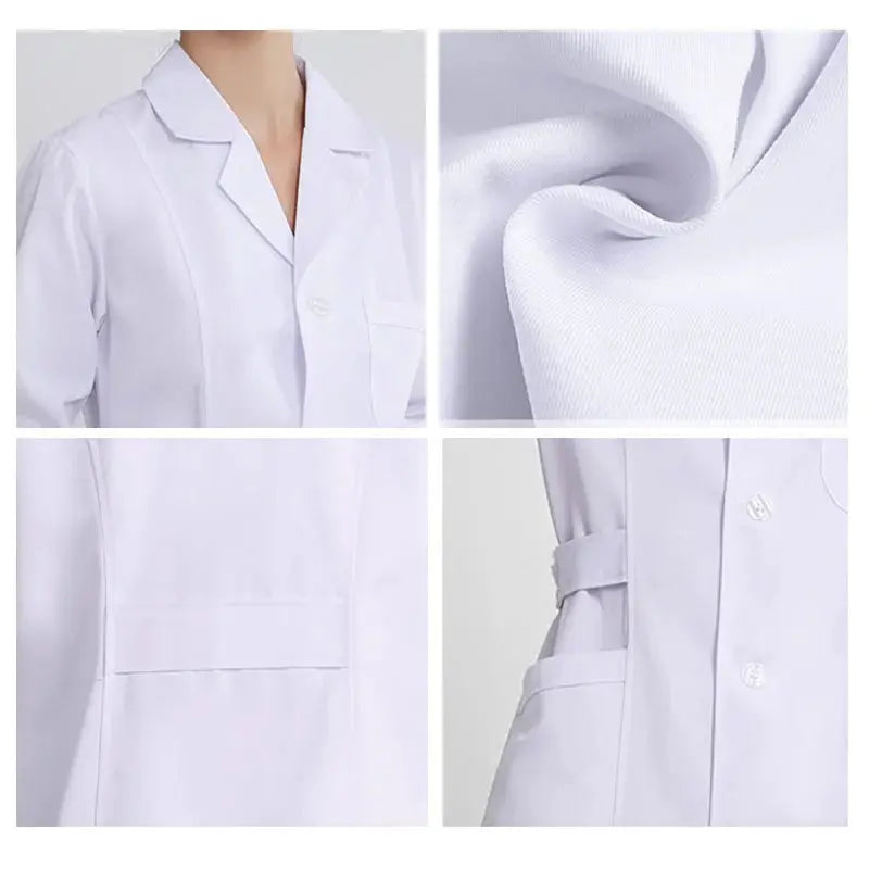 Blouse médicale blanche pour femme, blouse d'infirmière en coton, vêtements de travail d'hôpital, uniforme de travail professionnel de laboratoire scientifique de pharmacie MedSurgery Store For Digital Health