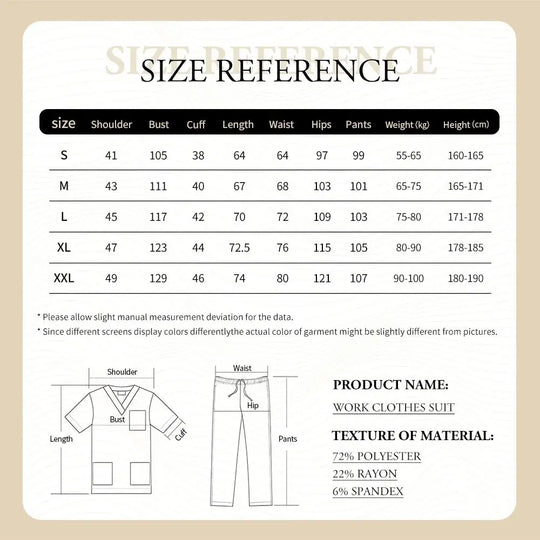 Uniformes médicaux moulants pour femmes, ensembles de blouses, accessoires de soins infirmiers, blouses de chirurgie hospitalière, cliniques dentaires, salons de beauté, vêtements de travail CJdropshipping