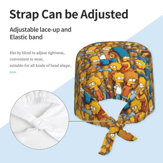 Casquette de travail réglable personnalisée avec explosion de cerveau, casquette chirurgicale des Simpsons, casquette chirurgicale pour infirmier, médecin, chirurgien, pour Chef MedSurgery Store For Digital Health