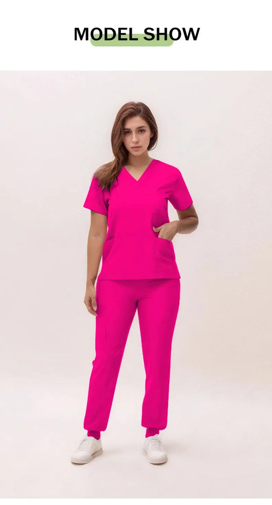 2025 nouvelles blouses de soins infirmiers à col en V, pantalons de jogging, ensembles de blouses de chirurgie, blouses dentaires, blouses d'hôpital, blouses d'hôpital S21 MedSurgery Store For Digital Health