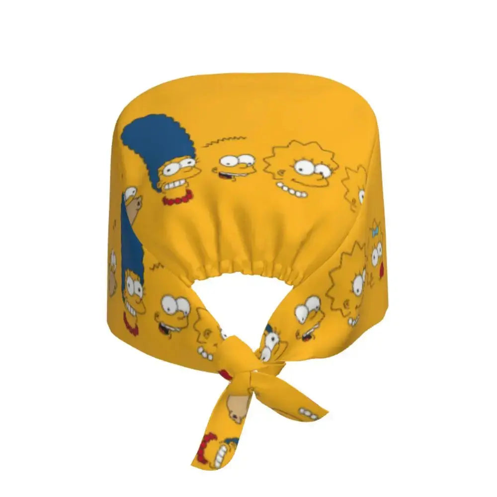 Personnalisé The Simpsons Cartoon Staff Medical Scrubs Hat Men Women Medical Nursing Surgical Scrub Caps MedSurgery Store For Digital Health
