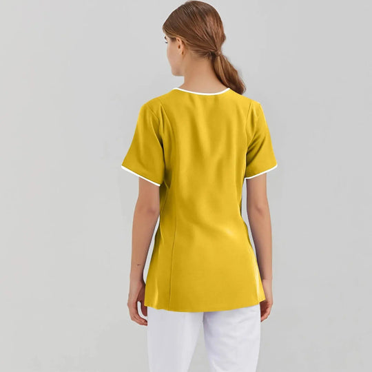Filipina Medical Elite ISHOWTIENDA - Uniforme clinique ergonomique à manches courtes avec col en V CJdropshipping