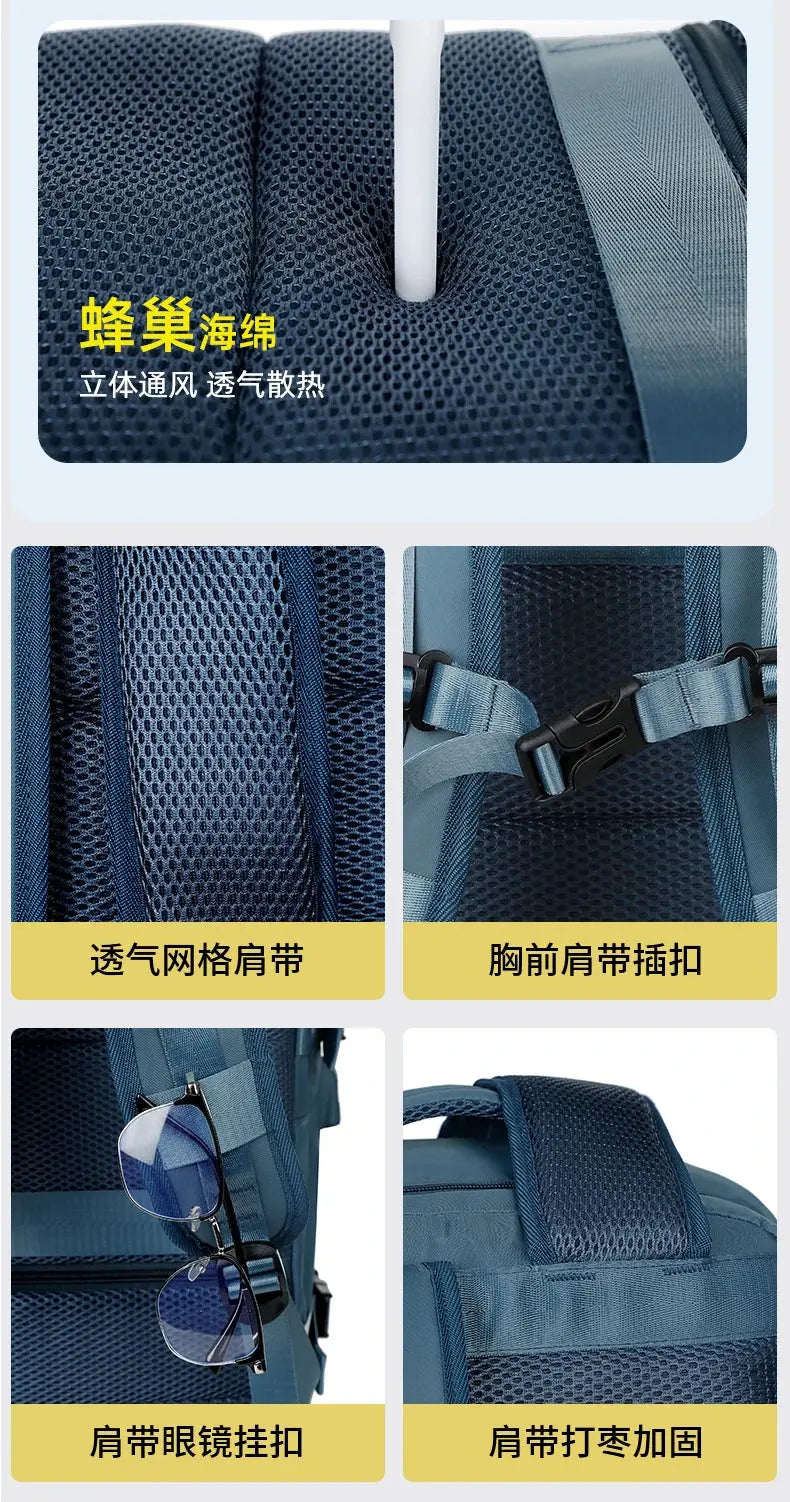 Grand sac à dos de voyage pour femmes et hommes, sac de cabine, sac à dos d'avion imperméable multifonctionnel avec chargement USB, sac à dos antivol MedSurgery Store For Digital Health
