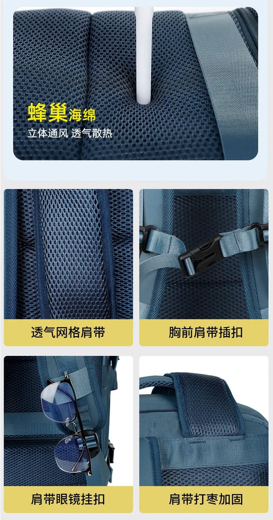 Grand sac à dos de voyage pour femmes et hommes, sac de cabine, sac à dos d'avion imperméable multifonctionnel avec chargement USB, sac à dos antivol MedSurgery Store For Digital Health