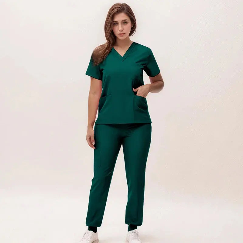 2025 nouvelles blouses de soins infirmiers à col en V, pantalons de jogging, ensembles de blouses de chirurgie, blouses dentaires, blouses d'hôpital, blouses d'hôpital S21 MedSurgery Store For Digital Health