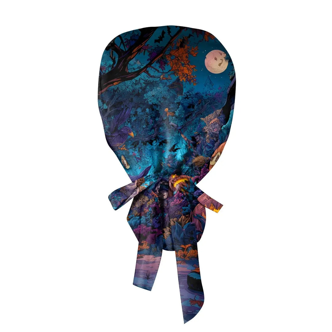 Casquette unisexe de médecin ou d'infirmier avec imprimé Halloween - Casquette de médecin avec imprimé pour le travail médical. Style décontracté en coton, confortable et élégant. CJdropshipping