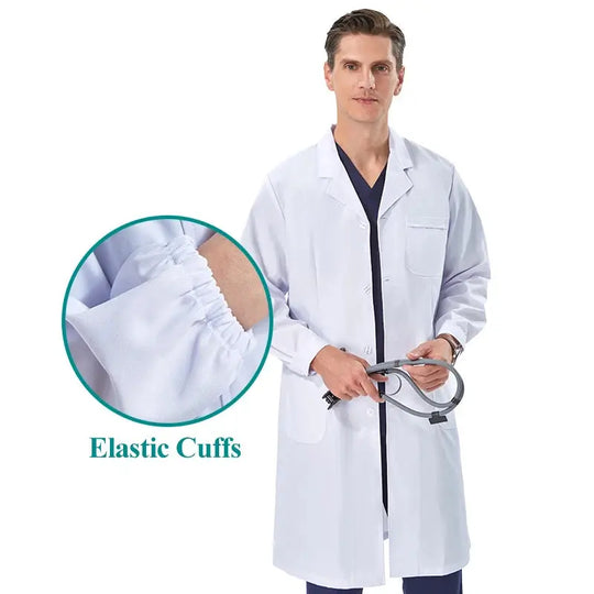 Blouse de laboratoire blanche bon marché pour femmes, hommes, étudiants, chimie, professionnels de la santé, infirmière, manches longues, blouse de médecin XK002 MedSurgery Store For Digital Health