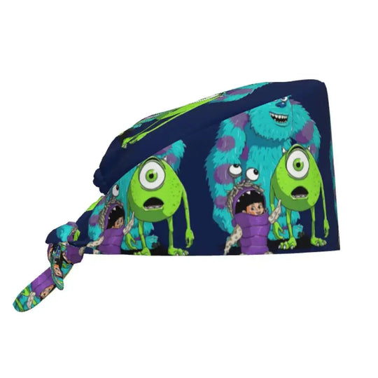 Casquette de travail réglable personnalisée avec dessin animé Monsters University, casquette chirurgicale pour hommes et femmes, casquette chirurgicale pour infirmières, médecins et chirurgiens MedSurgery Store For Digital Health