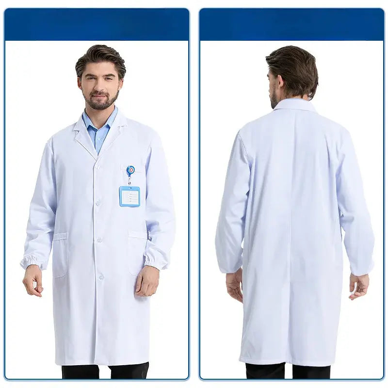 Blouse médicale unisexe en coton et polyester blanc, blouse de scientifique, vêtement de travail de médecin, uniforme, blouse alimentaire, blouse de laboratoire, blouse pour homme MedSurgery Store For Digital Health