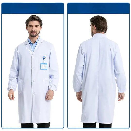 Blouse médicale unisexe en coton et polyester blanc, blouse de scientifique, vêtement de travail de médecin, uniforme, blouse alimentaire, blouse de laboratoire, blouse pour homme MedSurgery Store For Digital Health