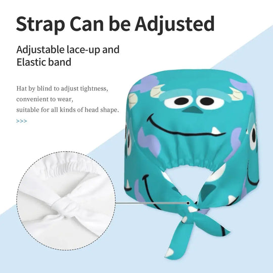 Casquette de travail réglable personnalisée avec dessin animé Monsters University, casquette chirurgicale pour hommes et femmes, casquette chirurgicale pour infirmières, médecins et chirurgiens MedSurgery Store For Digital Health