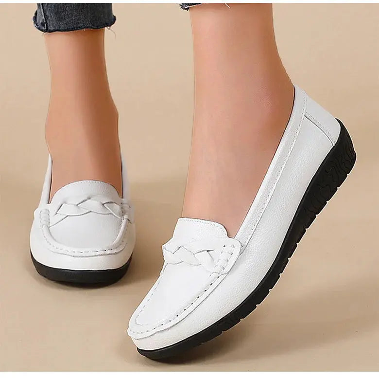 Chaussures pour femmes 2025, Nouvelles chaussures plates en cuir souple, Mocassins pour femmes, Chaussures plates décontractées, Chaussures pour femmes, Chaussures blanches pour femmes MedSurgery Store For Digital Health
